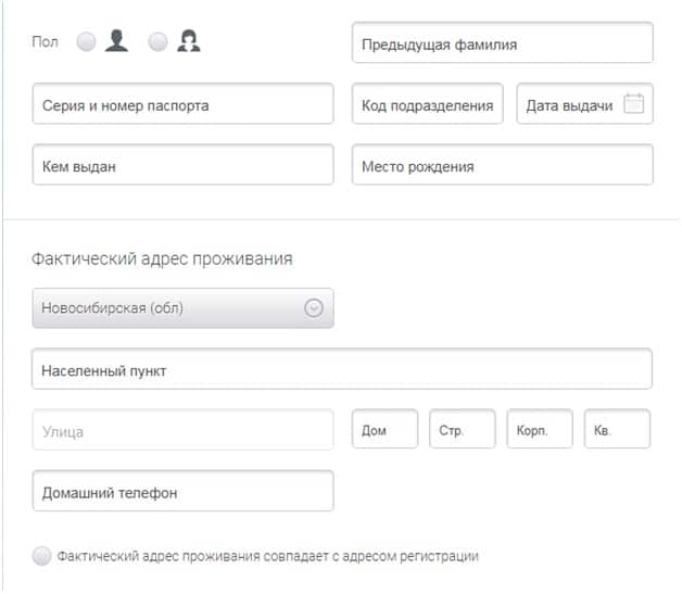 Ввод паспортных данных в Миг Кредит Ввод паспортных данных в Миг Кредит
