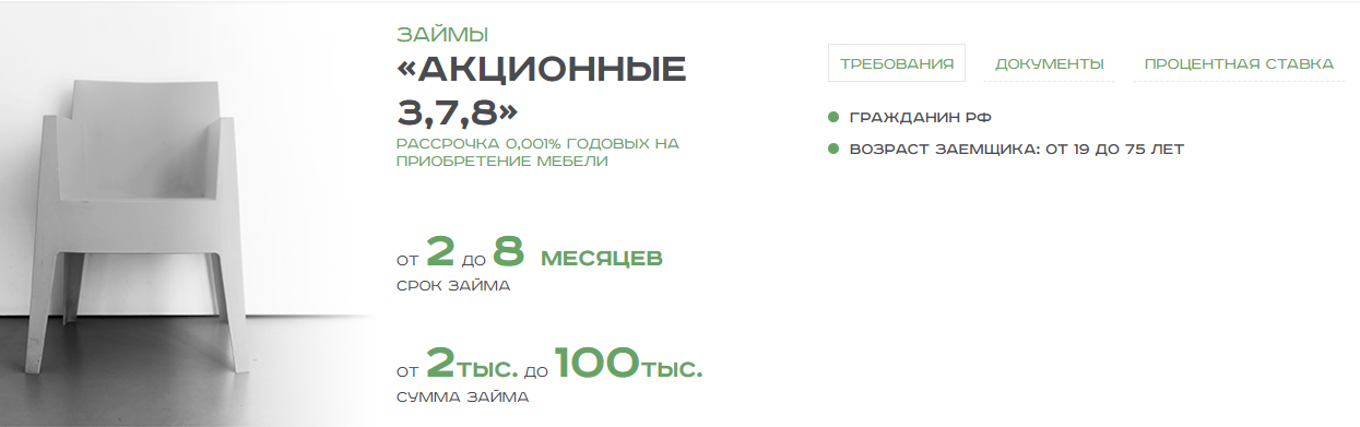 Быстрая регистрация в zaimer